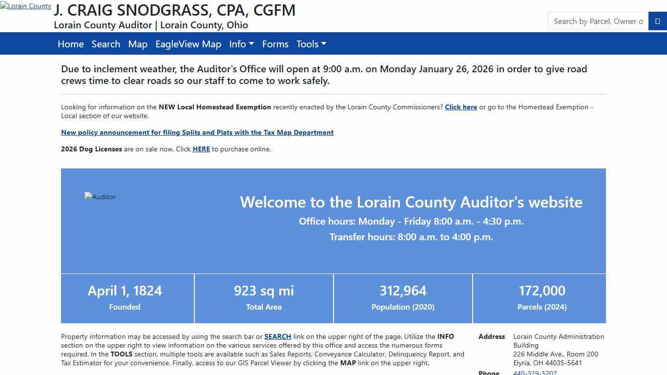 Home - County Auditor Website, Lorain County, Ohio